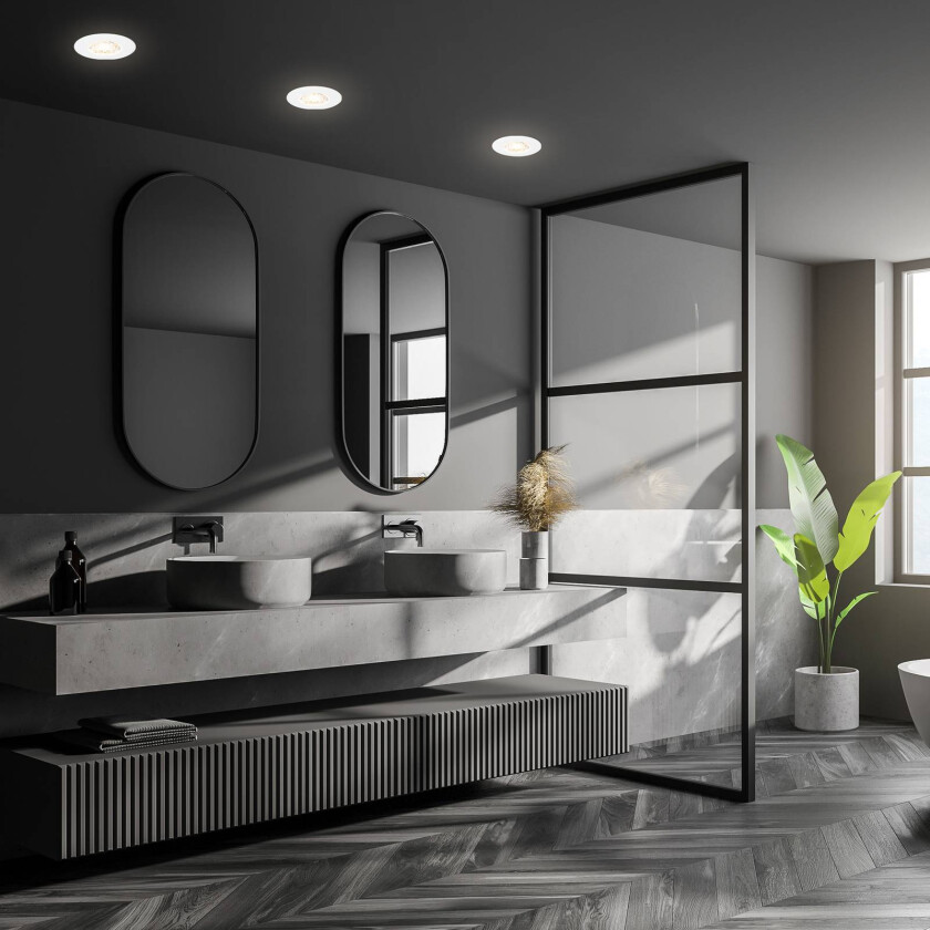 Innfelt LED-takspot Kulana Mini IP44 3stk hvit