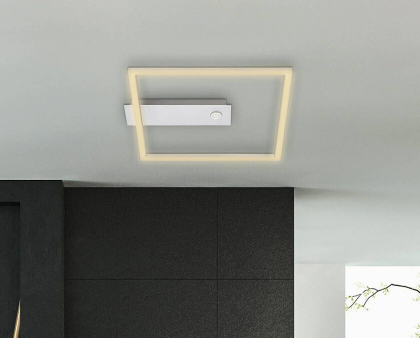 LED-taklampe med sensor Nici kvadratisk alu
