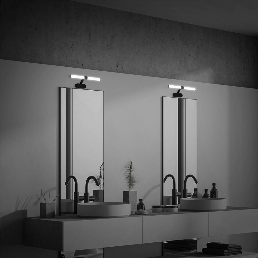 LED-vegglampe Runt IP44 bom 4 000 K svart