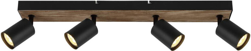 Vegglampe Jello Wood svart/tre 4 lyskilder