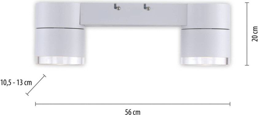 PURE Nola LED-taklampe 2 lyskilder hvit