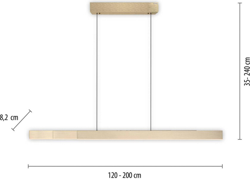 PURE hengelampe Moto-Rise, matt messing, aluminium CCT