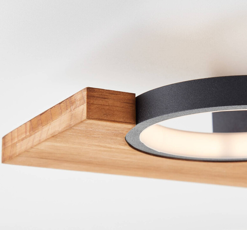 Taklampe Cheesy av tre, 2 lyskilder