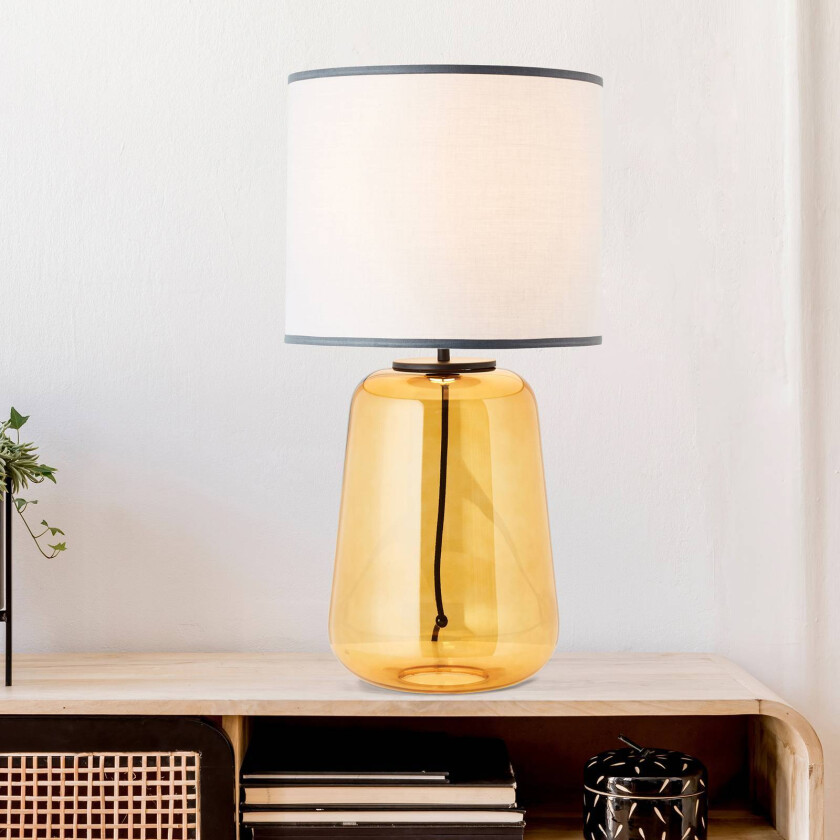 Bordlampe Hydra høyde 56,5 cm grå/gul