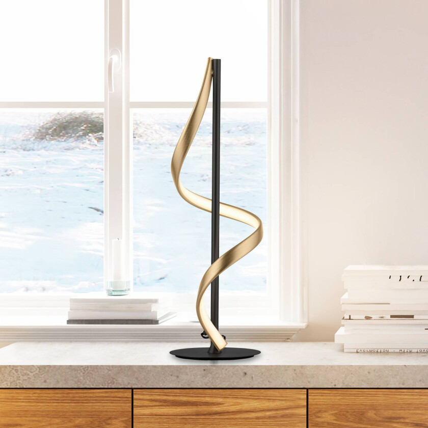 Paul Neuhaus Q-Swing bordlampe, antrasitt/messing