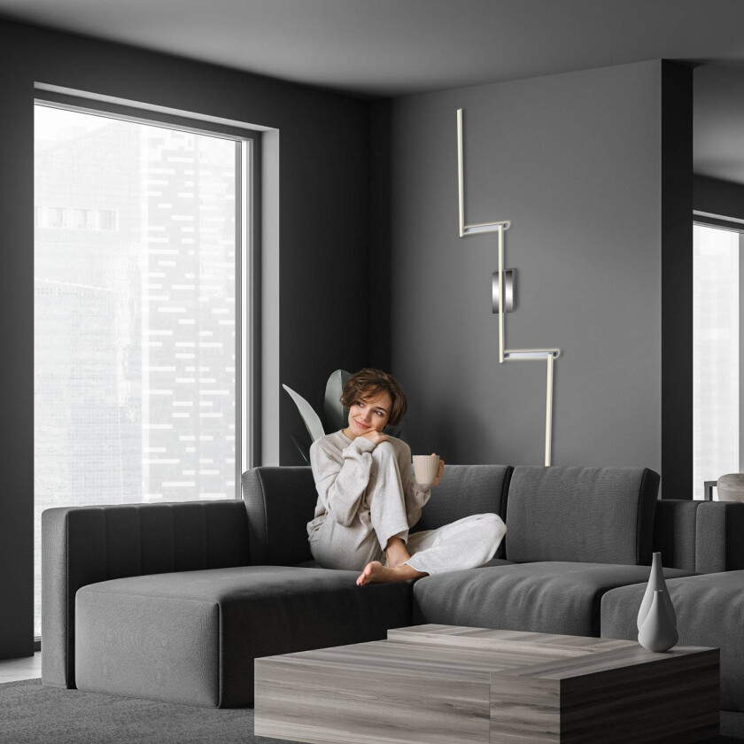 LED-taklampe Staff, sølv, 3 000 K