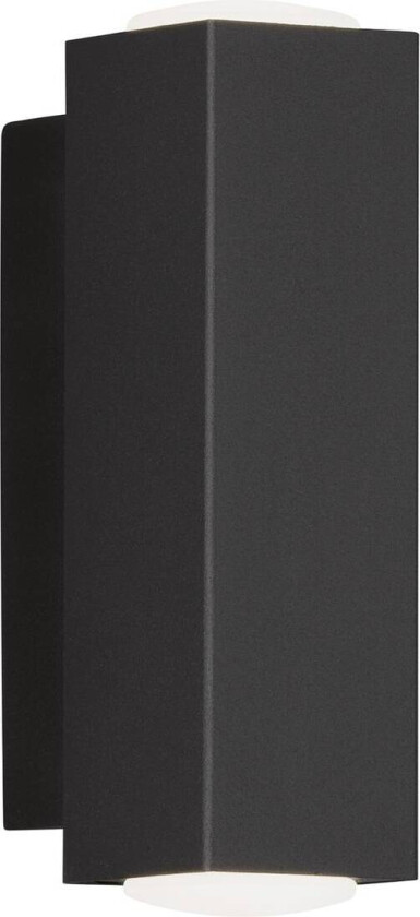 LED-vegglampe Carlo, kubeform, up/down svart