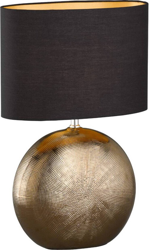 Foro bordlampe, bronse/sort, høyde 53 cm