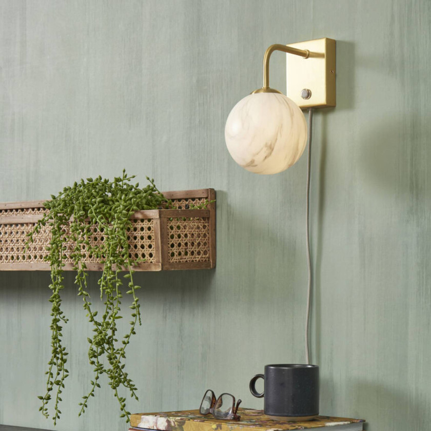 It's about RoMi Carrara vegglampe gull/marmor