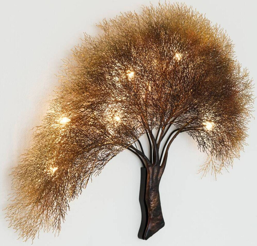 Vegglampe Acacia i tredesign, dimbar