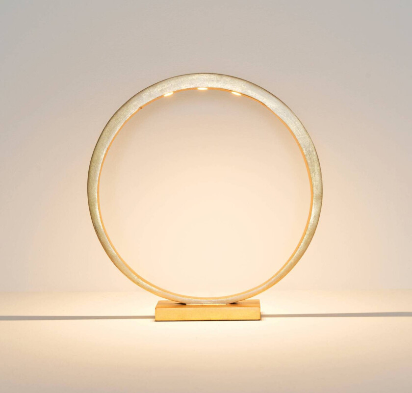 LED-bordlampe Asterisco ringdesign gull dimmer