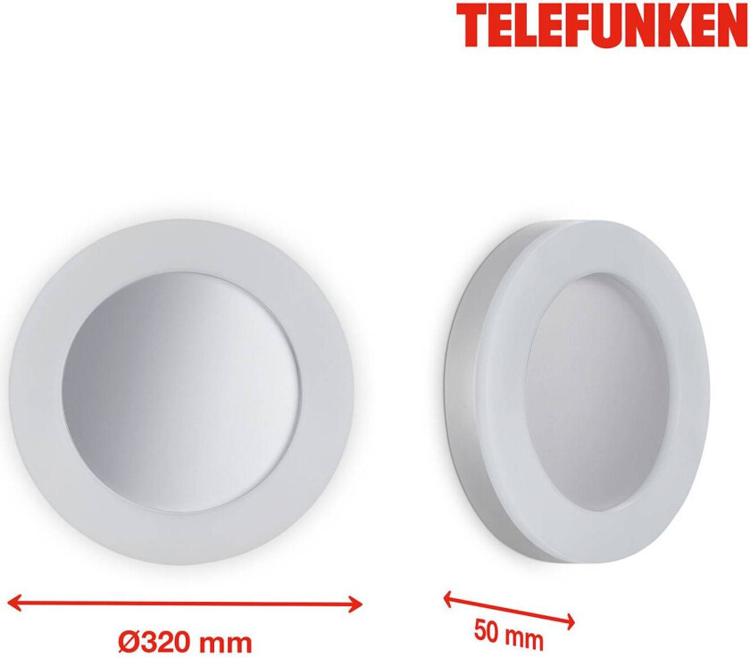 Rixi utendørs LED-vegglampe, hvit