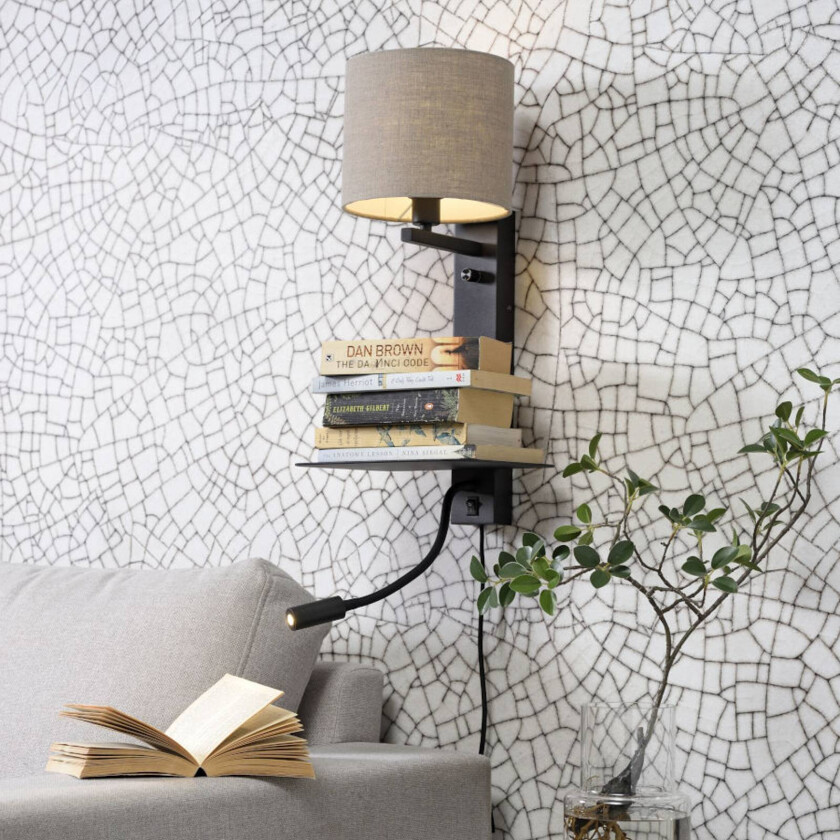 It's about RoMi Firenze leselampe 2 lk mørk lin