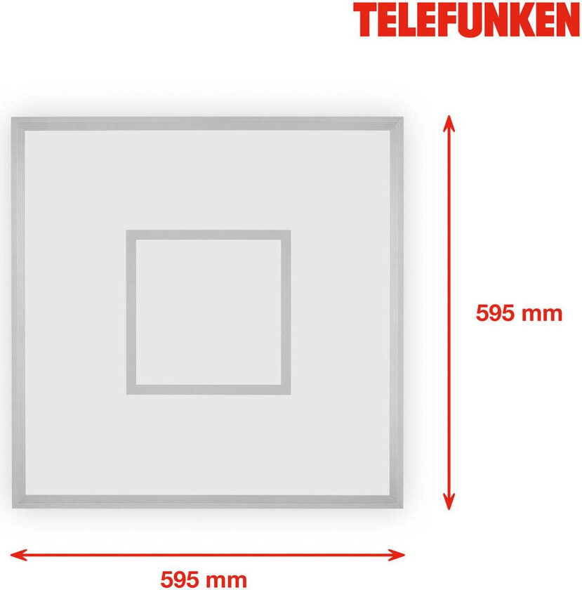 LED-panel Magic Cento sølvfarget CCT RGB 60x60 cm
