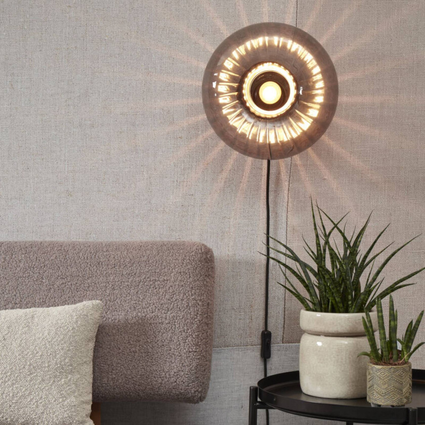 It's about RoMi Brussels vegglampe svart/røyk