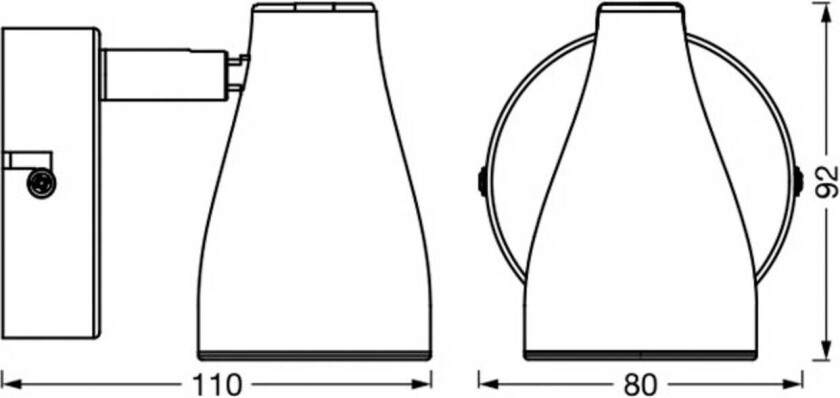 Pear LED-spot GU10 1 lyskilde svart