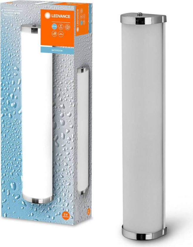 Klassisk baderomssylinder 45,5 cm i krom