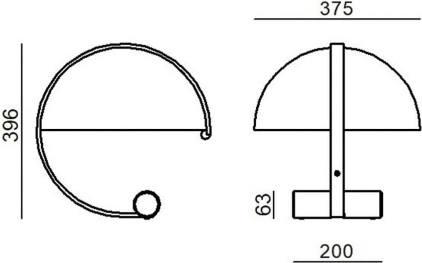 Meta LED-bordlampe inkl. E27-LED rød