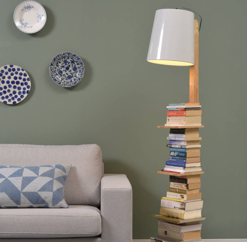 It's about RoMi Cambridge gulvlampe, tre/hvit