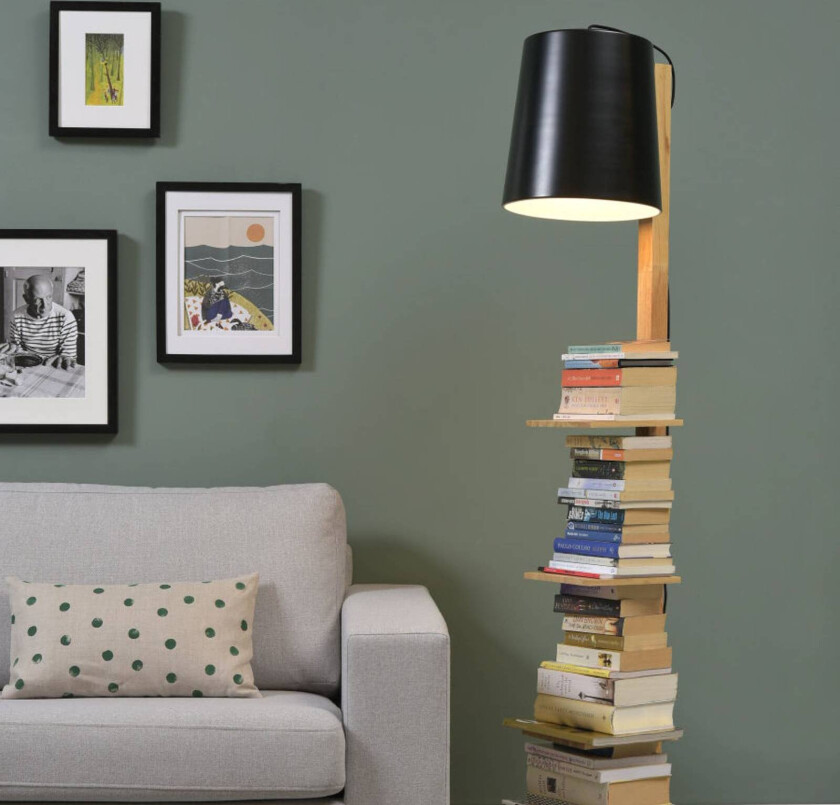 It's about RoMi Cambridge gulvlampe, tre/svart