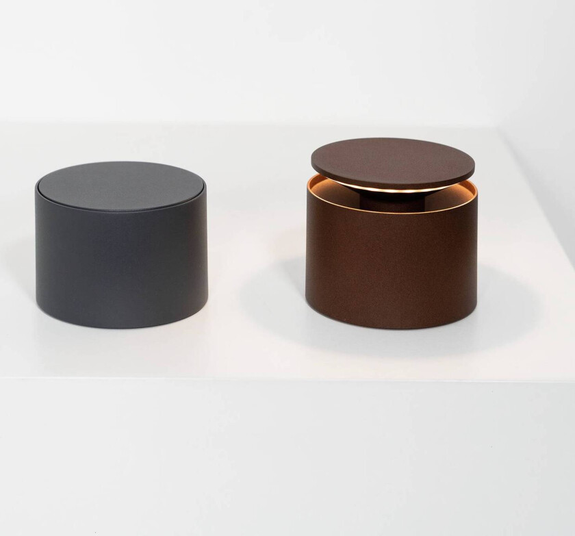 Push-up bordlampe batteri IP54 mørkegrå