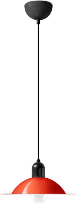 Lampiatta LED hengelampe, Ø 28cm, korallrød