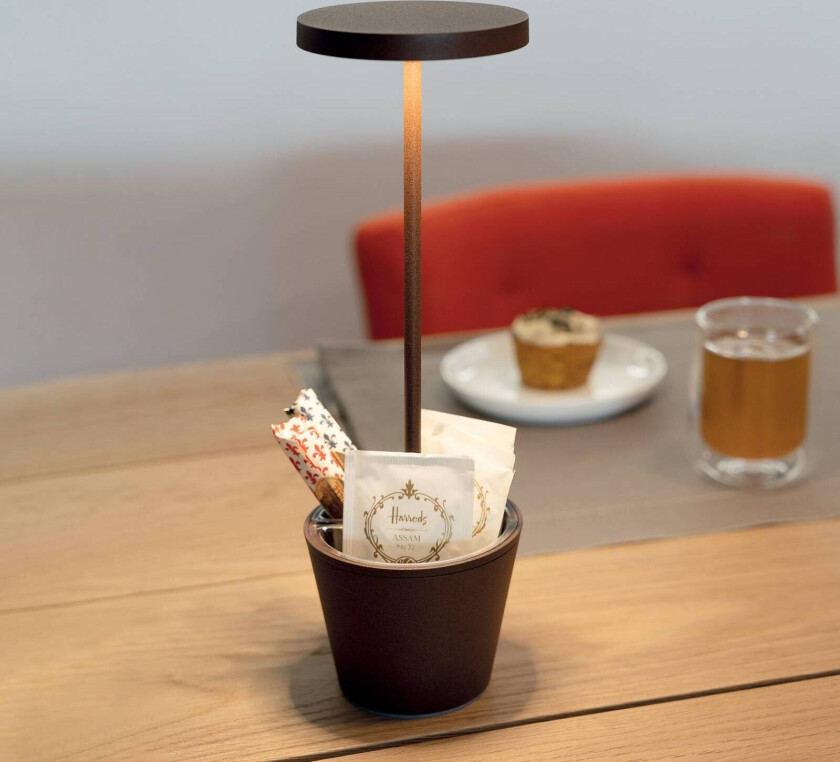 Poldina Reverso bordlampe batteri corten