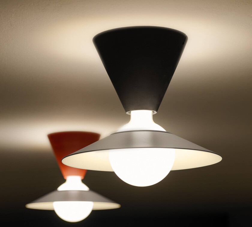 Fante LED-taklampe, 2 700 K, rød