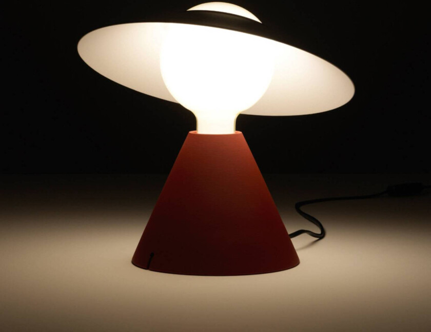 Fante LED-bordlampe, 2 700 K, rød