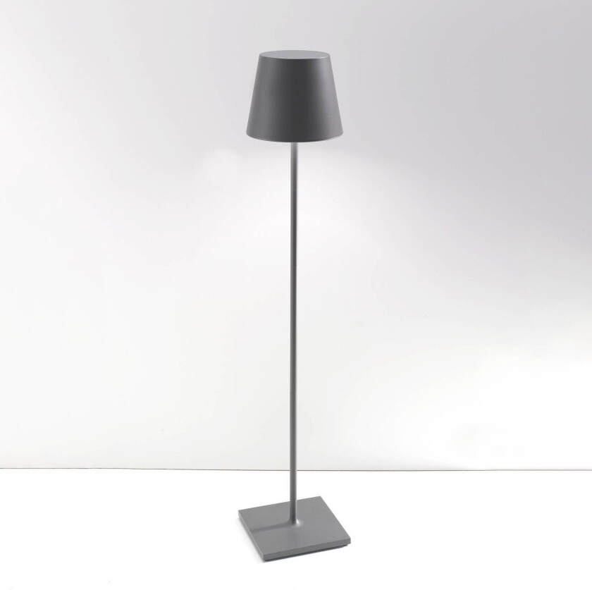 Poldina XXL gulvlampe batteri IP54 grå