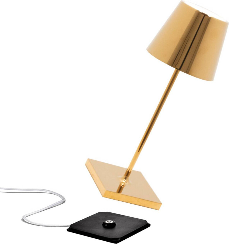Poldina mini oppladbar lampe innvendig gull blank