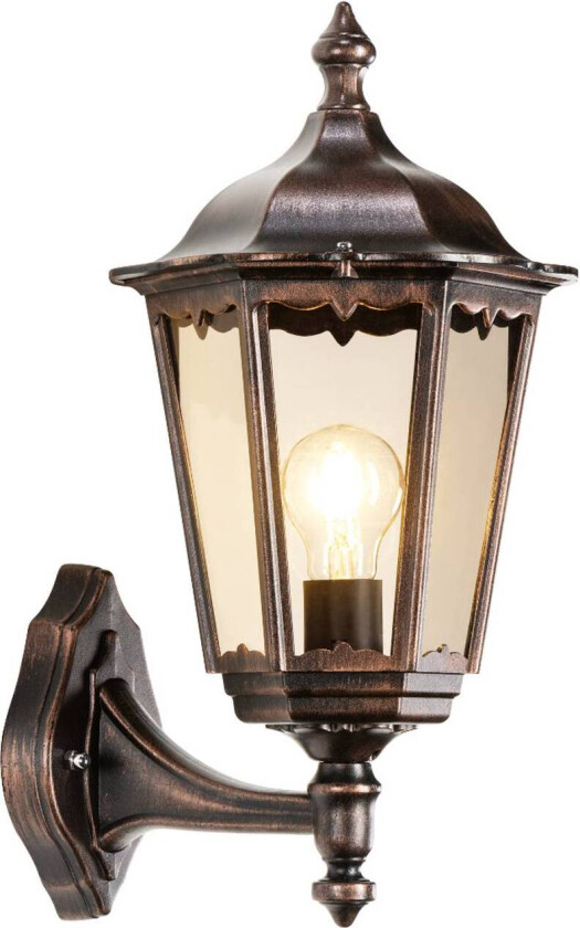 Utendørs vegglampe 1120 stående lykt svart-kobber
