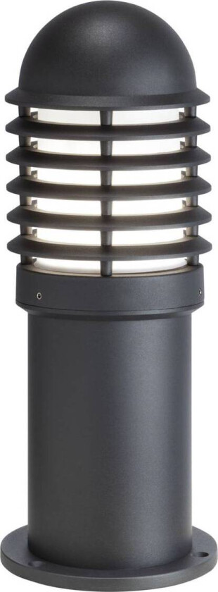 Sokkellampe 1040 av trykkstøpt alu med lameller