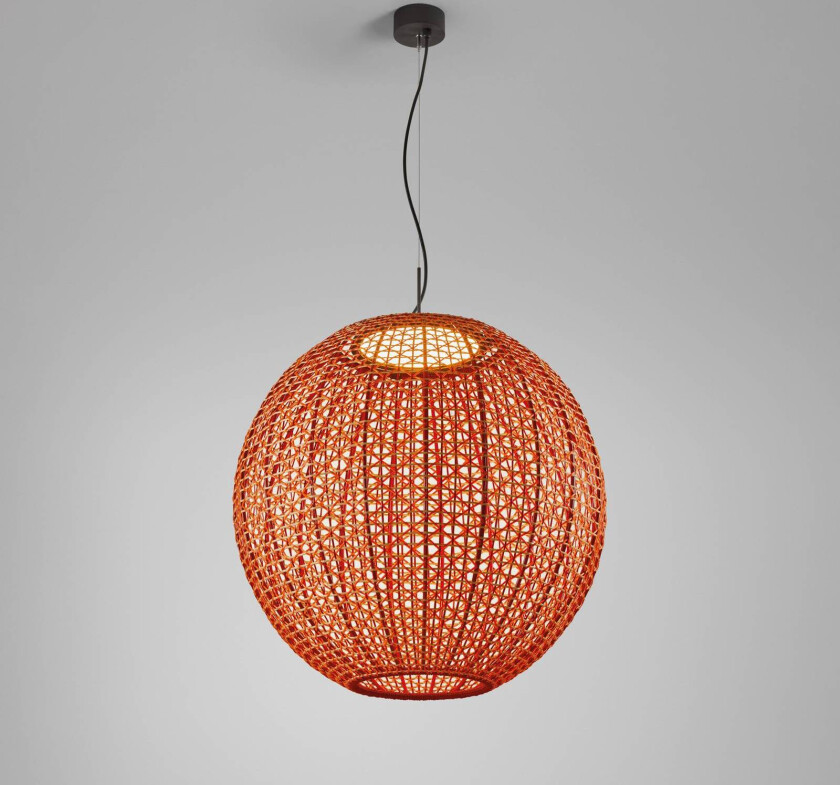 Nans Sphere S/80 LED utendørs pendellampe rød