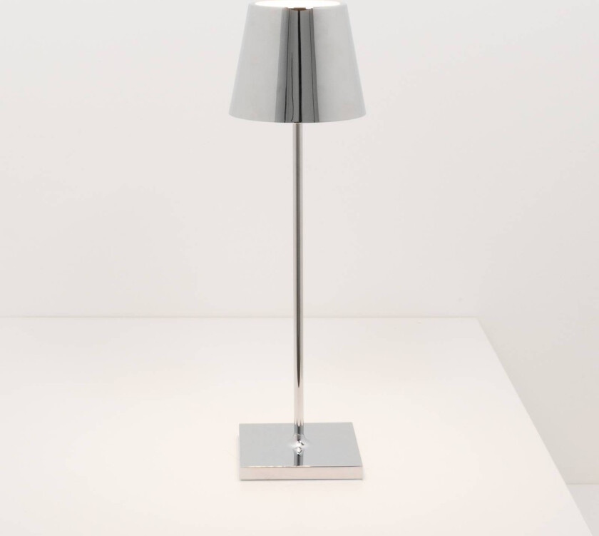 Poldina bordlampe batteri, dekor krom