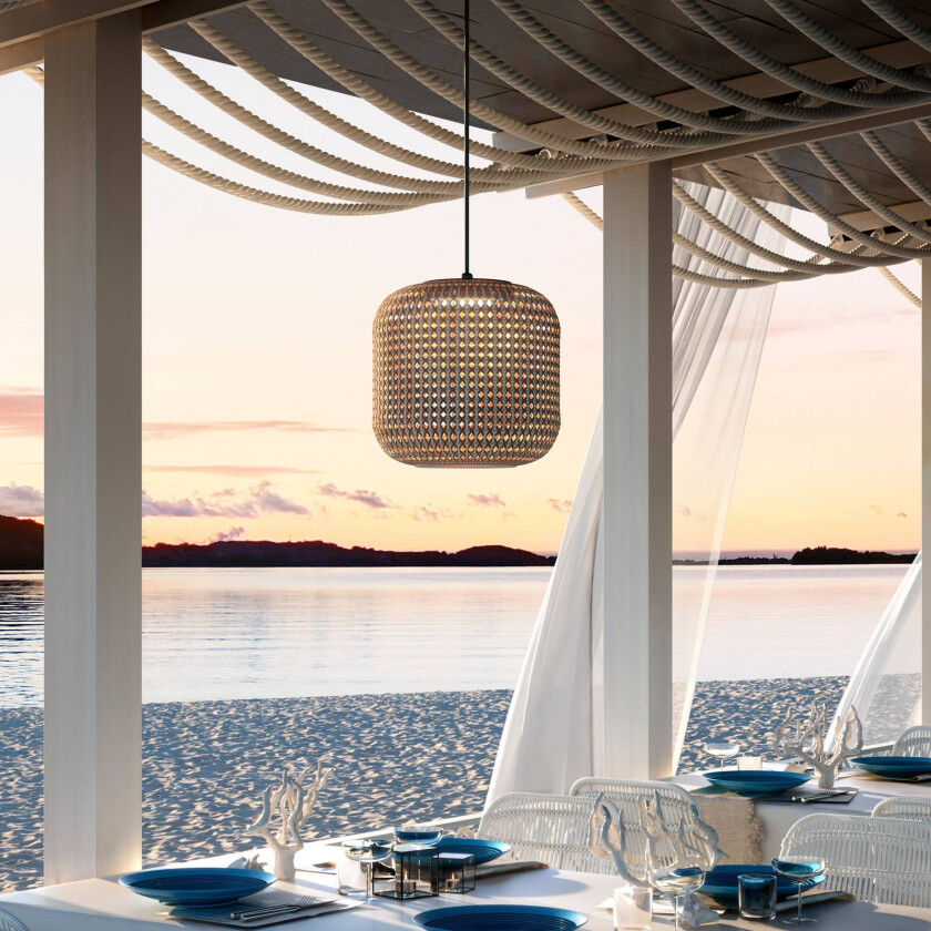 Nans S/31 LED utendørs pendellampe, brun