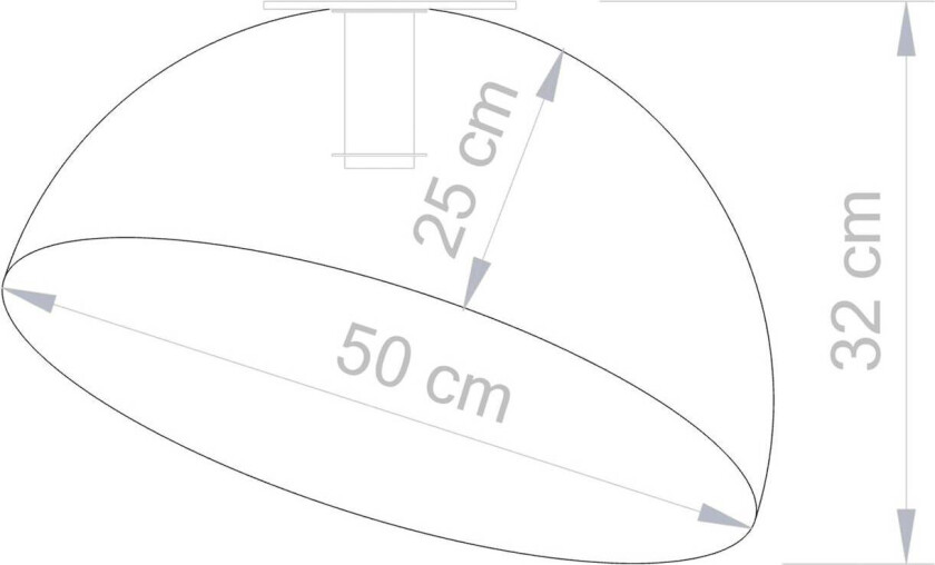 Taklampe Sfera, Ø 50 cm, hvit/gull