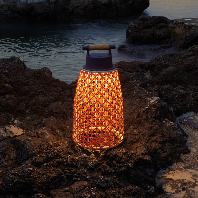 Nans M/41/R oppladbar bordlampe for utendørs bruk, rød