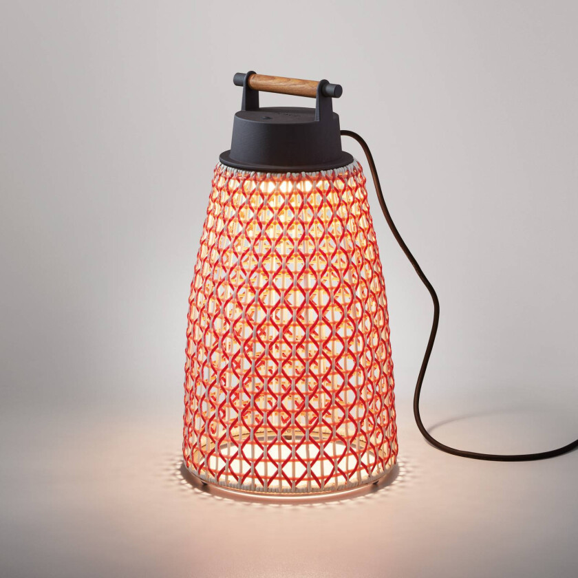 Nans M/49 LED-bordlampe for utendørs bruk, rød