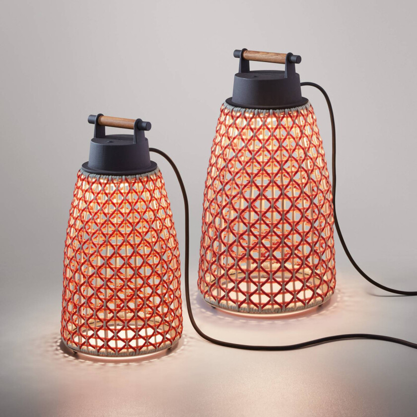 Nans M/41 LED-bordlampe for utendørs bruk, rød