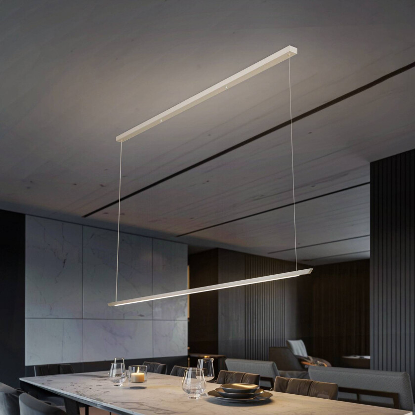 Quitani Niara LED-pendellampe CCT aluminium eloksert/naturfarget