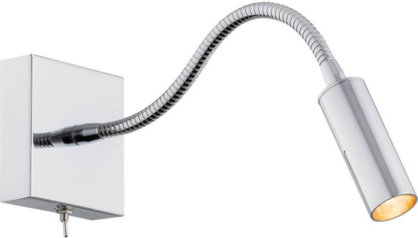 Ojos vegglampe, kromfarget, stål, fleksibel arm