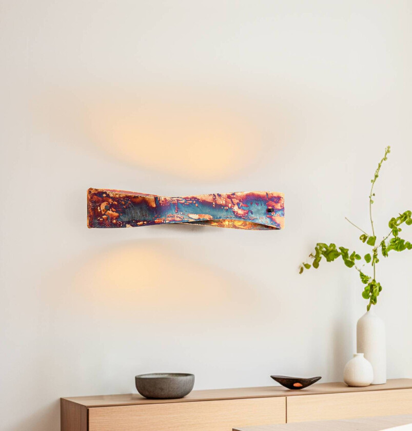 Quitani Baloria LED-vegglampe, fargerik/oksidert