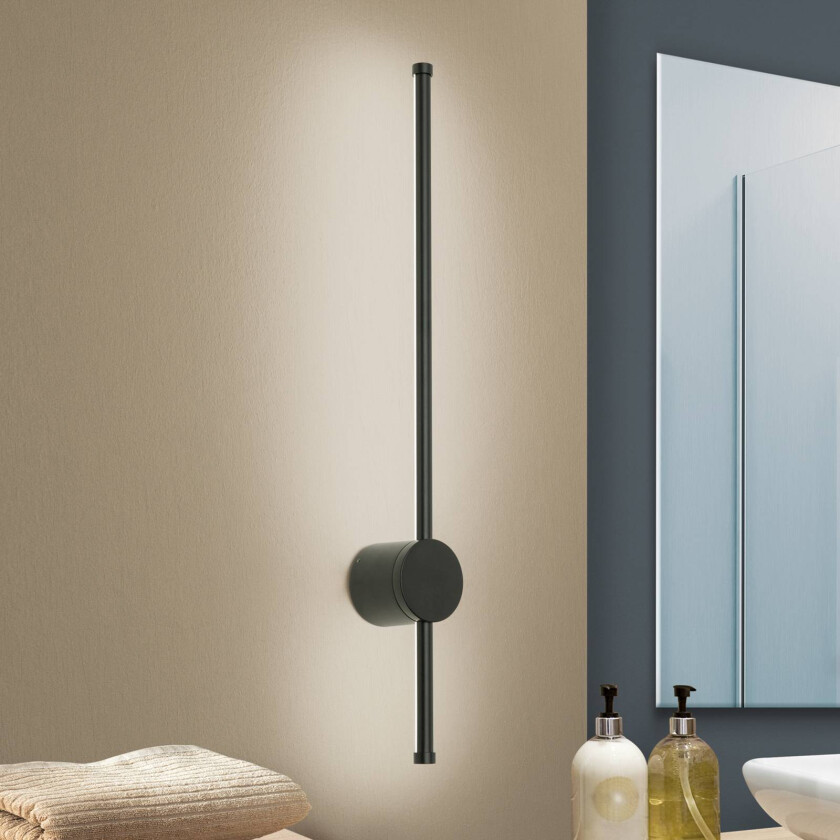 LED-vegglampe Ferdinand IP54, svart