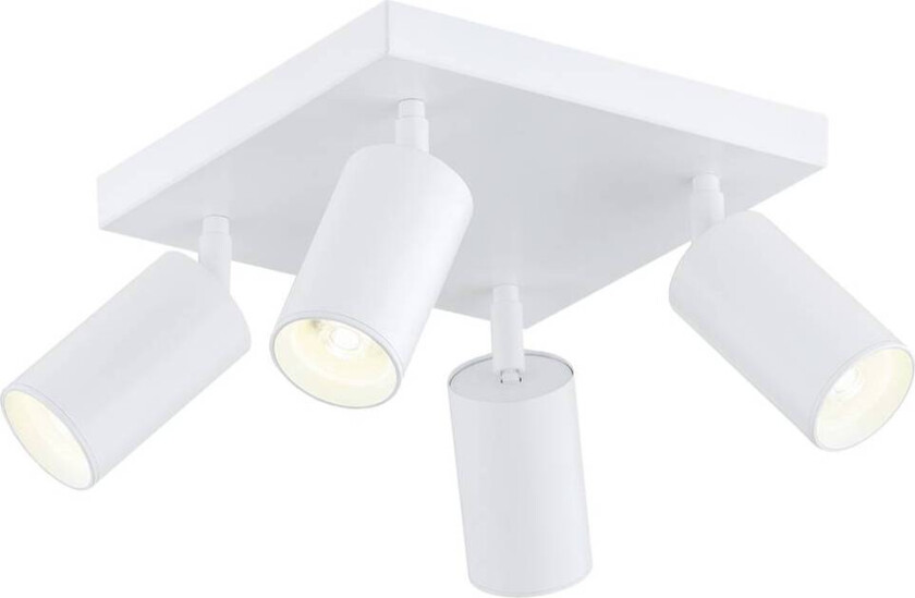 Sado downlight, hvit, stål, justerbar, 4 lyskilder