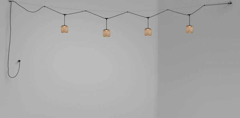 Nans S/16/4L utendørs LED-pendellampe, brun