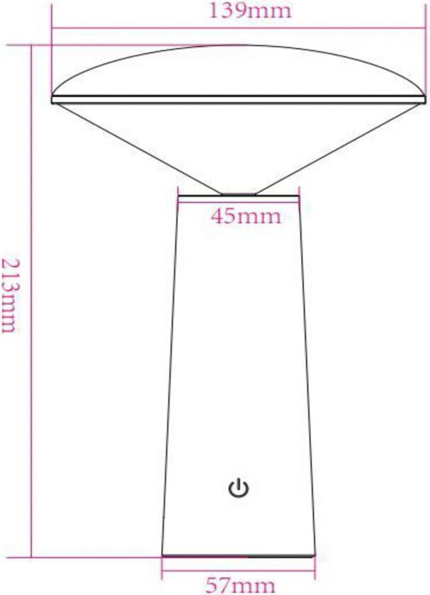 Utendørs LED-bordlampe Colin, batteri dimbar svart