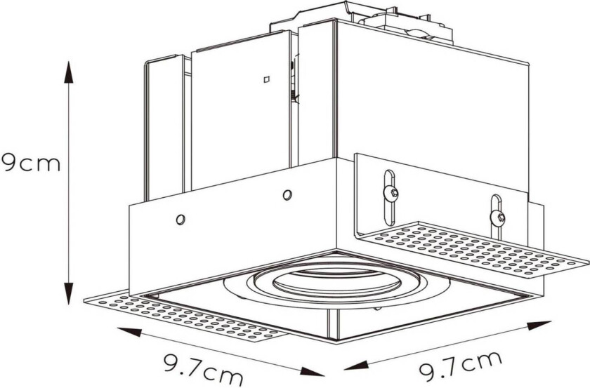 Innfellingsspot Trimless, 1 lyskilde, svart