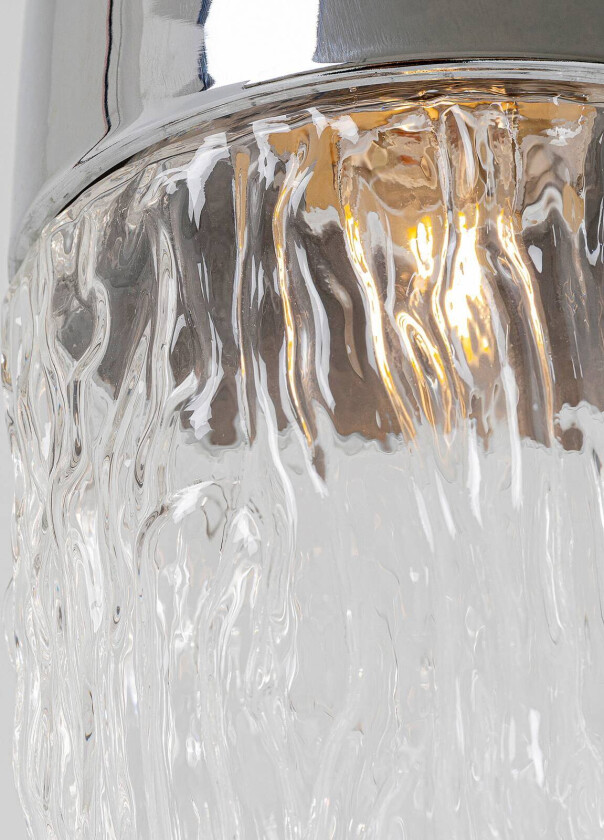 KARE Frozen hengelampe 1 lyskilde krom Ø 17 cm