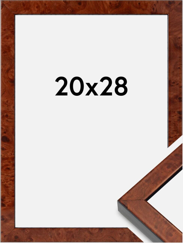 Ramme Hermes Akrylglass Burr Walnut 20x28 Cm